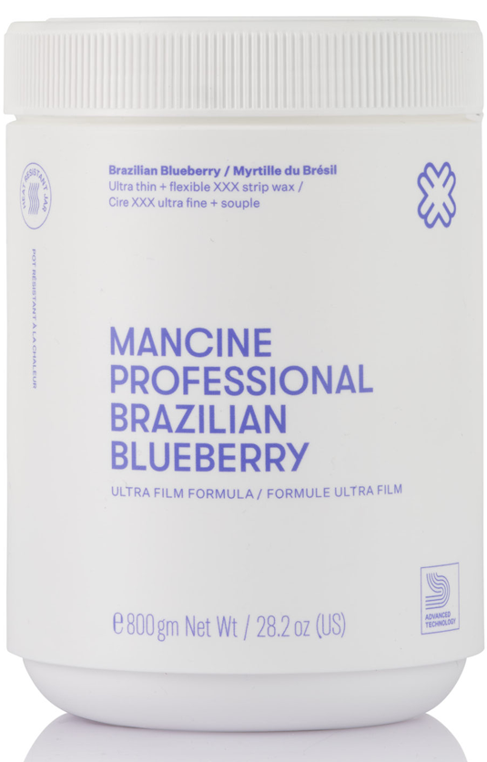 Mancine Strip Wax: Brazilian Blueberry 800gm - NEW